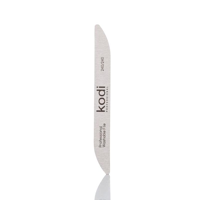 Boomerang-Shaped Nail File 240/240 grit, color: gray